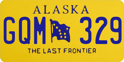 AK license plate GQM329
