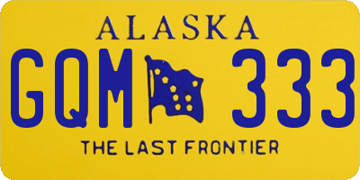 AK license plate GQM333