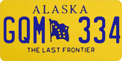 AK license plate GQM334