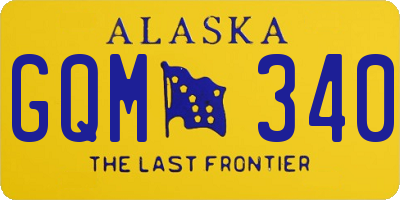 AK license plate GQM340