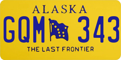 AK license plate GQM343