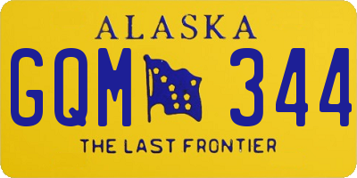 AK license plate GQM344