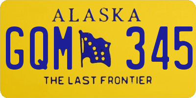 AK license plate GQM345