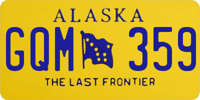 AK license plate GQM359