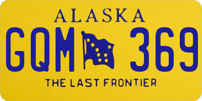 AK license plate GQM369
