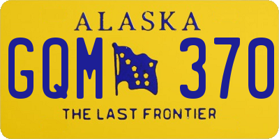 AK license plate GQM370