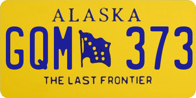 AK license plate GQM373