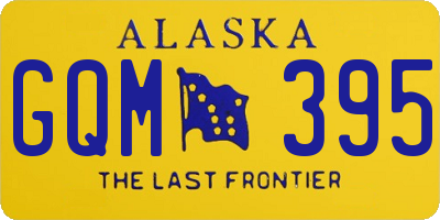 AK license plate GQM395