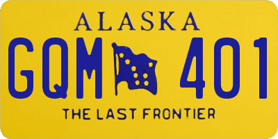 AK license plate GQM401