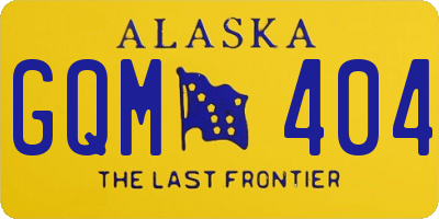 AK license plate GQM404