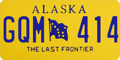 AK license plate GQM414