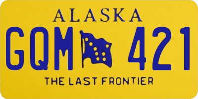 AK license plate GQM421