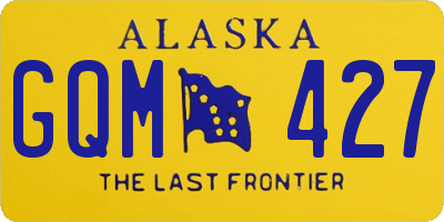 AK license plate GQM427