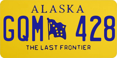 AK license plate GQM428