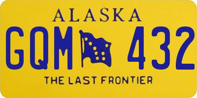 AK license plate GQM432