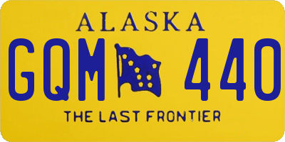AK license plate GQM440
