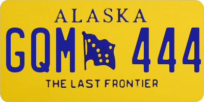AK license plate GQM444