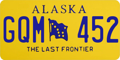 AK license plate GQM452