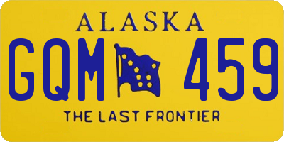 AK license plate GQM459