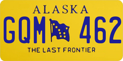 AK license plate GQM462