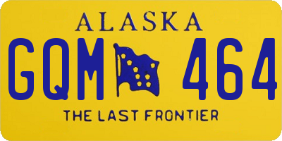 AK license plate GQM464