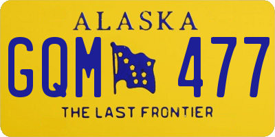 AK license plate GQM477