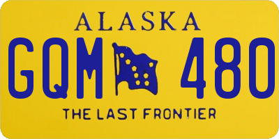 AK license plate GQM480