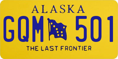AK license plate GQM501