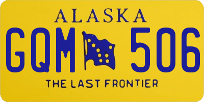AK license plate GQM506