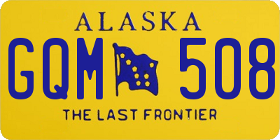 AK license plate GQM508
