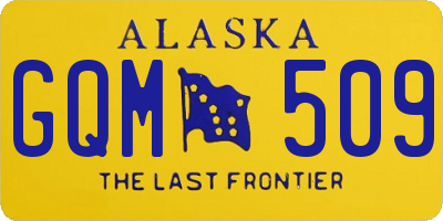 AK license plate GQM509
