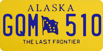 AK license plate GQM510