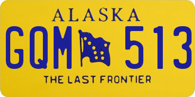 AK license plate GQM513