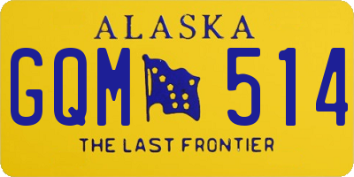 AK license plate GQM514