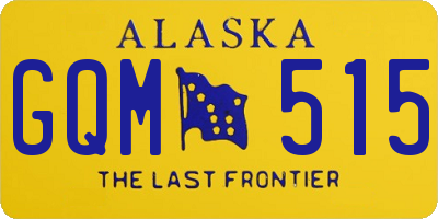 AK license plate GQM515