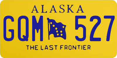 AK license plate GQM527
