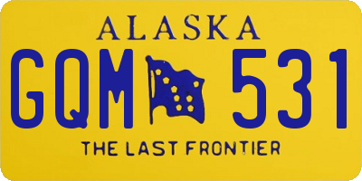 AK license plate GQM531