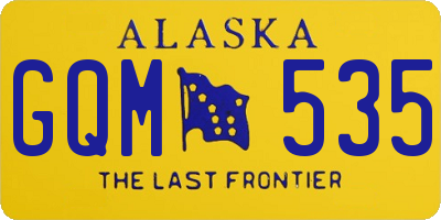 AK license plate GQM535