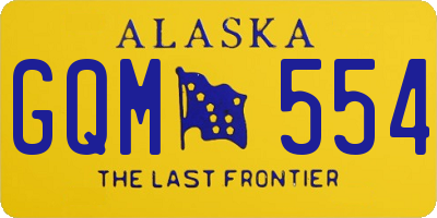 AK license plate GQM554