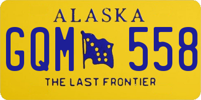 AK license plate GQM558