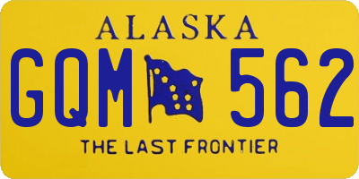 AK license plate GQM562