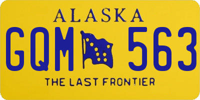 AK license plate GQM563