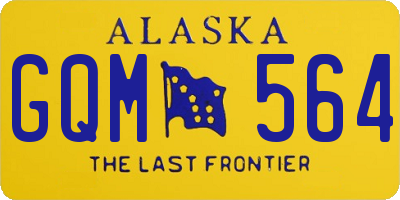AK license plate GQM564