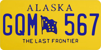 AK license plate GQM567