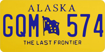 AK license plate GQM574