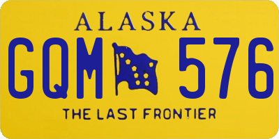 AK license plate GQM576
