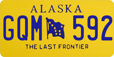 AK license plate GQM592
