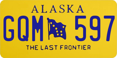 AK license plate GQM597
