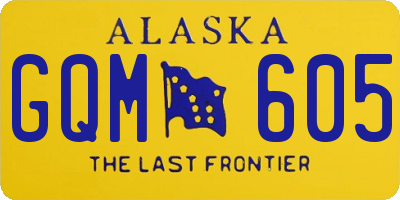 AK license plate GQM605