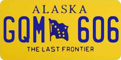 AK license plate GQM606